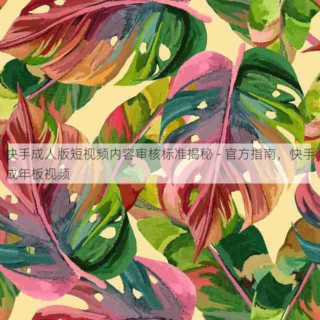 快手成人版短视频内容审核标准揭秘 - 官方指南,快手成年板视频