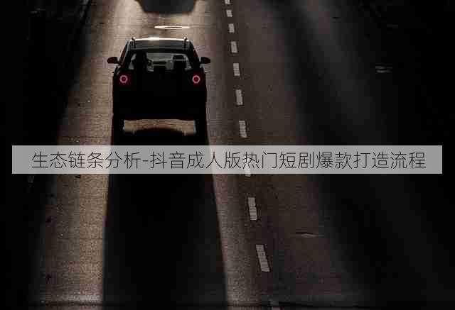生态链条分析-抖音成人版热门短剧爆款打造流程