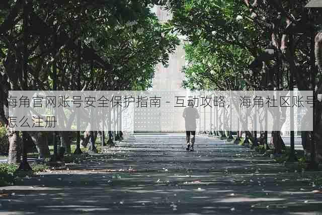 海角官网账号安全保护指南 - 互动攻略，海角社区账号怎么注册