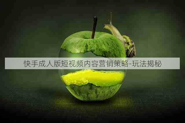 快手成人版短视频内容营销策略-玩法揭秘