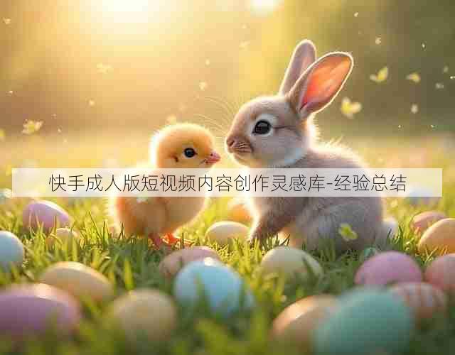 快手成人版短视频内容创作灵感库-经验总结