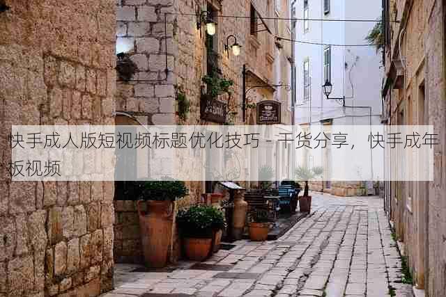 快手成人版短视频标题优化技巧 - 干货分享，快手成年板视频