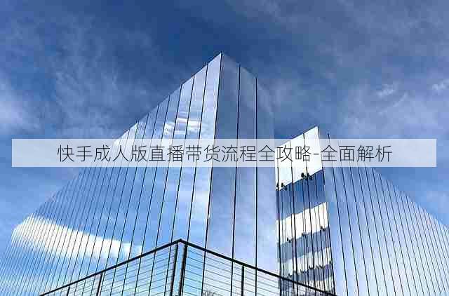 快手成人版直播带货流程全攻略-全面解析