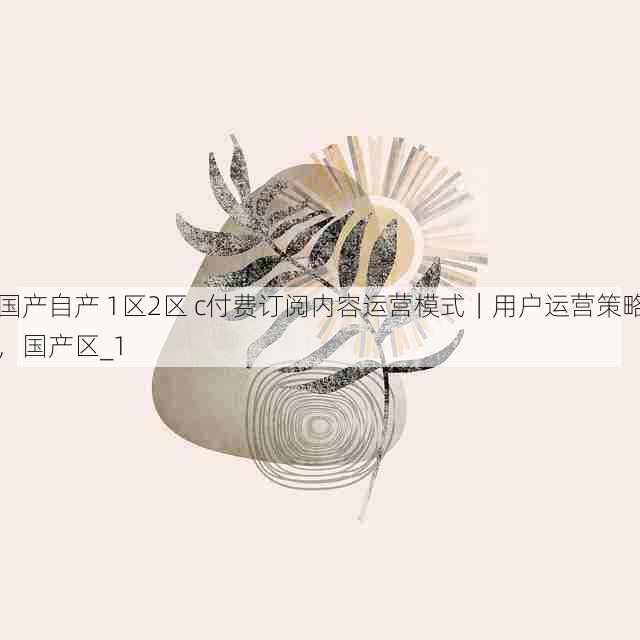 国产自产 1区2区 c付费订阅内容运营模式|用户运营策略,国产区_1