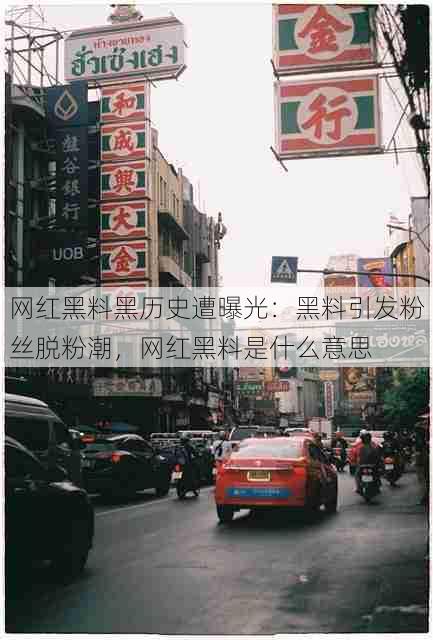 网红黑料黑历史遭曝光:黑料引发粉丝脱粉潮,网红黑料是什么意思