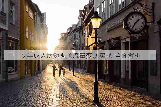 快手成人版短视频流量变现实战-全面解析