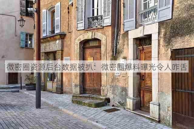 微密圈资源后台数据被扒:微密圈爆料曝光令人咋舌